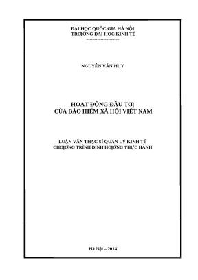 Hoạt động đầu tư của Bảo hiểm xã hội Việt Nam: Phân tích