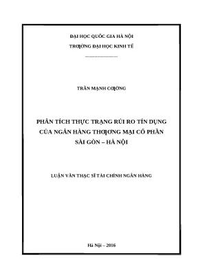 Phân Tích Rủi Ro Tín Dụng Tại Ngân Hàng Thương Mại Cổ