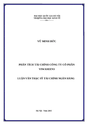 Phân Tích Tài Chính Công Ty Cổ Phần Viwaseen3: Luận Văn