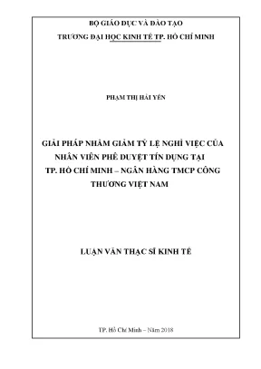 Giải pháp giảm tỷ lệ nghỉ việc nhân viên phê duyệt tín