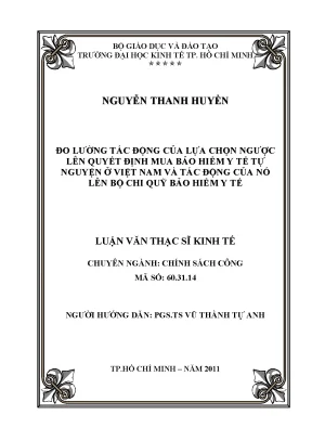 Luận văn: Lựa chọn ngược và bội chi quỹ BHYT tự nguyện