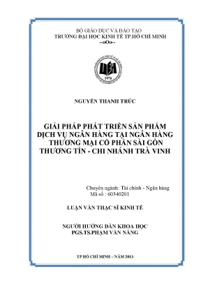 Luận văn: Phát triển SPDV ngân hàng tại Sacombank Trà Vinh