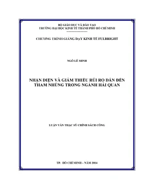 Giảm thiểu rủi ro tham nhũng trong ngành hải quan Việt Nam