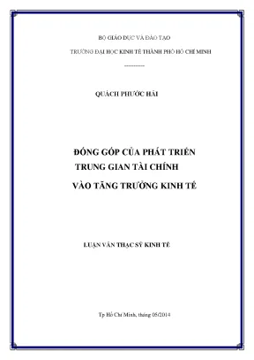 Đóng Góp Của Phát Triển Trung Gian Tài Chính Đối Với
