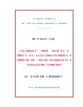 Nhân Tố Ảnh Hưởng Đến Cấu Trúc Vốn Các Công Ty Niêm Yết