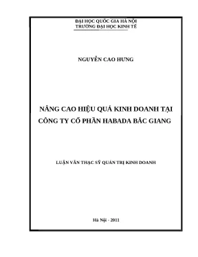Nâng Cao Hiệu Quả Kinh Doanh Tại Công Ty Cổ Phần Habada
