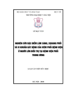 Nghiên cứu lâm sàng và vi khuẩn gây viêm phổi bệnh viện 