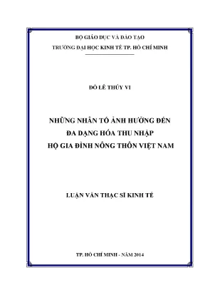 Nhân Tố Ảnh Hưởng Đến Đa Dạng Hóa Thu Nhập Hộ Gia Đình 