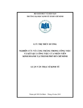 Nghiên cứu căng thẳng trong công việc và hiệu quả làm