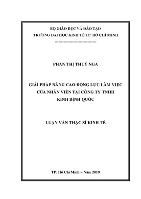 Giải pháp nâng cao động lực làm việc cho nhân viên tại
