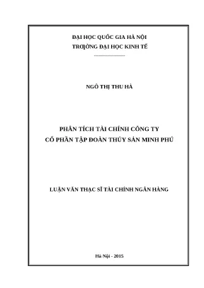Luận văn: Phân tích tài chính công ty Thủy sản Minh Phú
