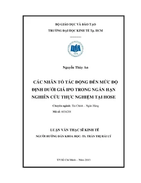 Nghiên cứu các nhân tố ảnh hưởng đến định dưới giá IPO