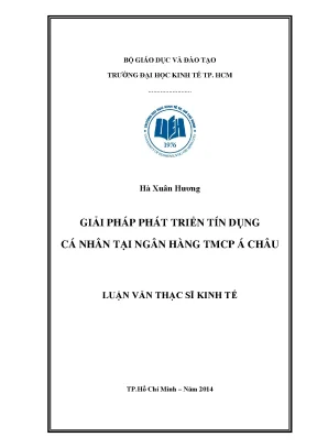 Giải pháp phát triển tín dụng cá nhân tại ngân hàng TMCP