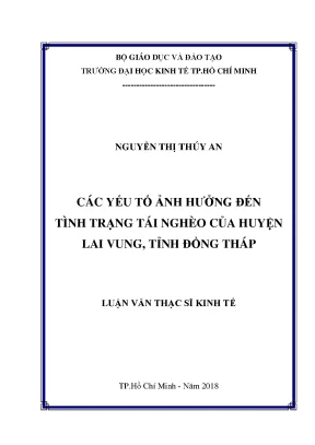 Yếu tố ảnh hưởng tái nghèo tại Lai Vung (Luận văn)