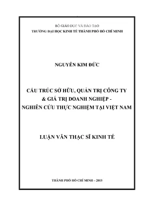 Luận văn: Cấu trúc sở hữu, quản trị & giá trị doanh nghiệp