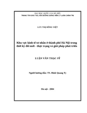Phát triển khu vực kinh tế tư nhân ở Hà Nội trong thời