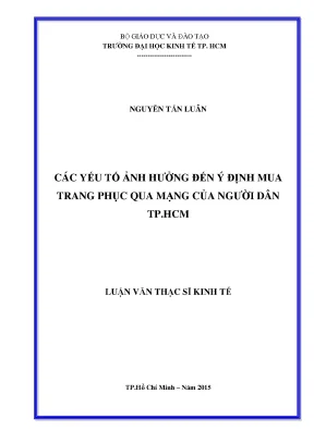 Yếu Tố Ảnh Hưởng Đến Ý Định Mua Sắm Trang Phục Trực