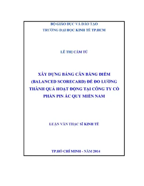 Xây Dựng Bảng Cân Bằng Điểm Đo Lường Hiệu Quả Tại Công