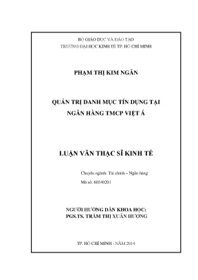 Quản Trị Danh Mục Tín Dụng Tại Ngân Hàng TMCP Việt Á