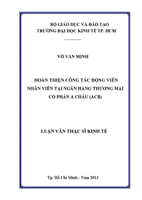 Hoàn thiện công tác động viên nhân viên tại ngân hàng ACB