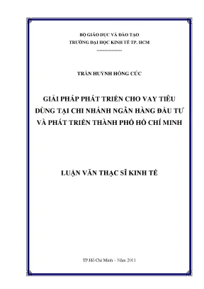Giải pháp phát triển cho vay tiêu dùng tại BIDV TP.HCM
