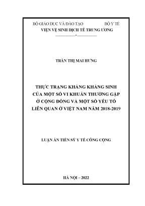 Kháng kháng sinh ở Việt Nam: Thực trạng tại cộng đồng