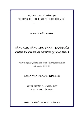 Nâng Cao Năng Lực Cạnh Tranh Công Ty Cổ Phần Đường Quảng