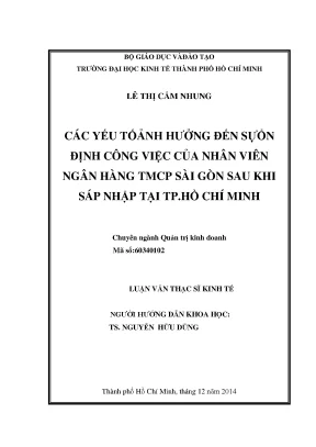 Các yếu tố ảnh hưởng đến sự ổn định công việc của nhân