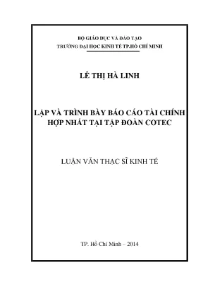 Báo Cáo Tài Chính Hợp Nhất Tại Tập Đoàn Cotec: Nghiên