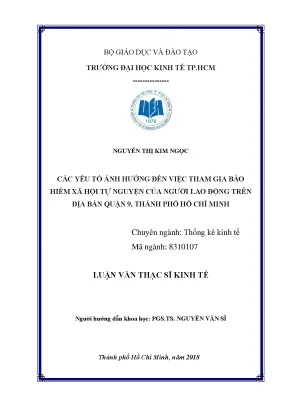 Các yếu tố ảnh hưởng đến tham gia bảo hiểm xã hội tự