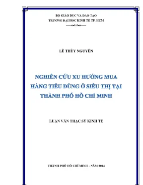 Nghiên Cứu Xu Hướng Mua Sắm Tại Siêu Thị Ở TP. Hồ Chí Minh