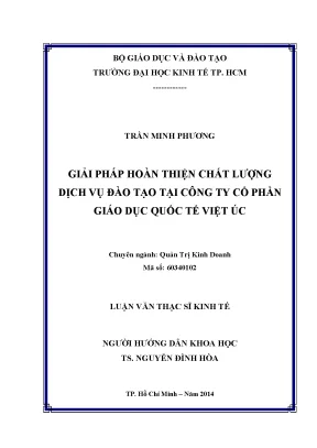 Giải Pháp Nâng Cao Chất Lượng Dịch Vụ Đào Tạo Tại Công