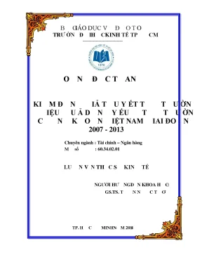 Nghiên cứu hiệu quả thị trường chứng khoán Việt Nam giai