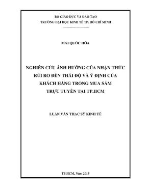 Nghiên cứu ảnh hưởng của nhận thức rủi ro đến thái độ và
