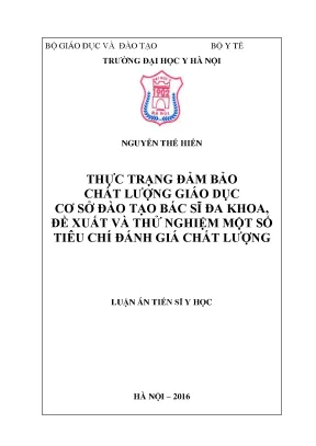 Đánh Giá Chất Lượng Đào Tạo Bác Sĩ Đa Khoa: Thực Trạng