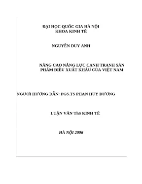 Nâng cao năng lực cạnh tranh sản phẩm điều xuất khẩu