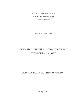 Luận văn: Phân tích tài chính công ty Viglacera Hạ Long
