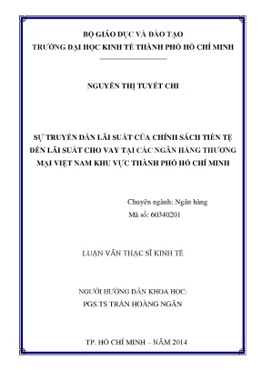Sự Truyền Dẫn Lãi Suất Chính Sách Tiền Tệ Đến Lãi Suất