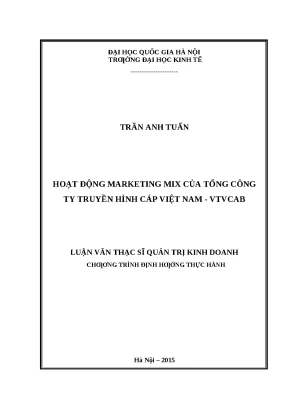 Nghiên cứu hoạt động Marketing Mix tại VTVCab