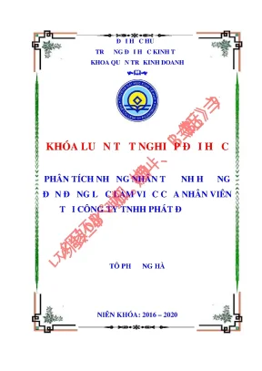 Phân Tích Nhân Tố Ảnh Hưởng Đến Động Lực Làm Việc Tại