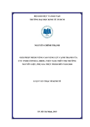 Luận văn: Nâng cao năng lực cạnh tranh Connell Bros.