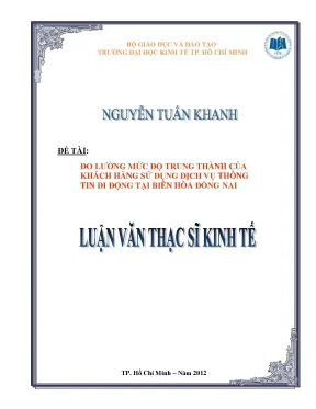 Đo Lường Mức Độ Trung Thành Của Khách Hàng Dịch Vụ Di