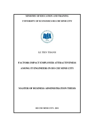 Yếu tố ảnh hưởng đến sức hấp dẫn của nhà tuyển dụng đối