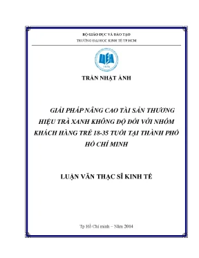 Giải pháp nâng cao thương hiệu trà xanh không độ cho