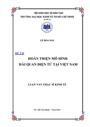 Hoàn thiện mô hình hải quan điện tử tại Việt Nam