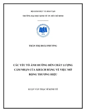 Các yếu tố ảnh hưởng đến chất lượng cảm nhận của khách