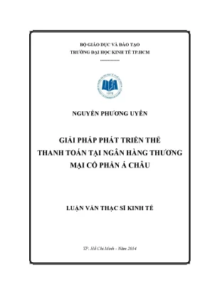 Giải pháp phát triển thẻ thanh toán tại ngân hàng Á Châu