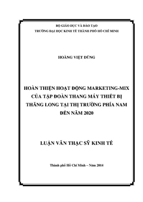 Hoàn thiện Marketing Mix Tập đoàn Thang máy Thiết bị