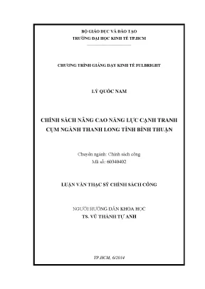 Nâng cao năng lực cạnh tranh cho ngành thanh long Bình Thuận
