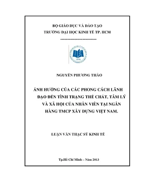 Ảnh Hưởng Của Phong Cách Lãnh Đạo Đến Sức Khỏe Tâm Lý Và